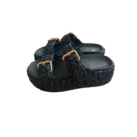 ASH Black Platform Braided Buckle Sandals Size 35 / US 5 - Picture 2 of 7